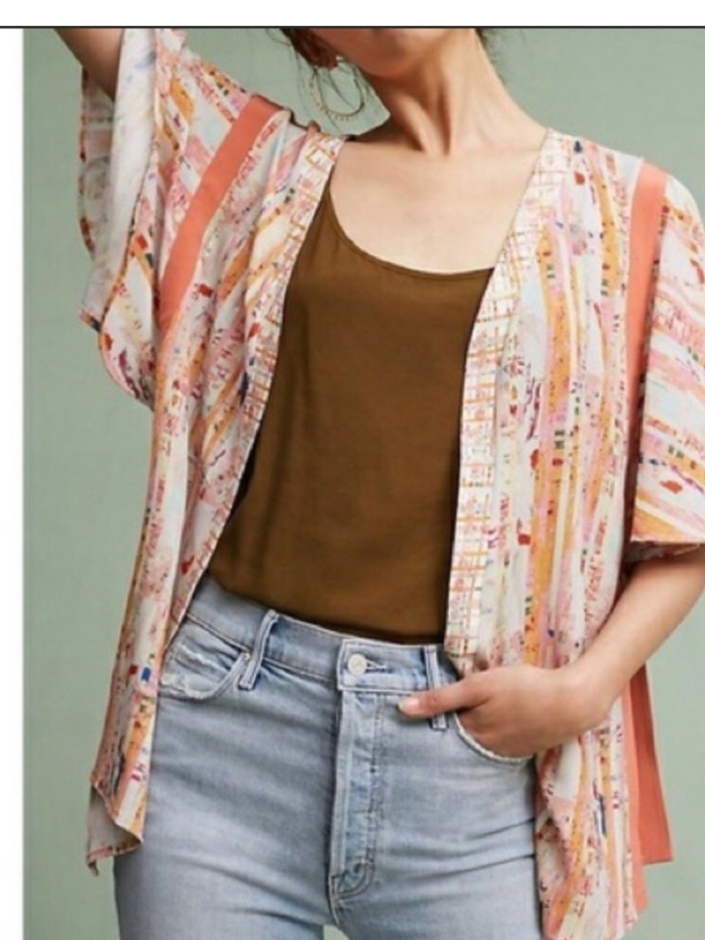 Anthropologie Floreat Kimono Top One Size OS